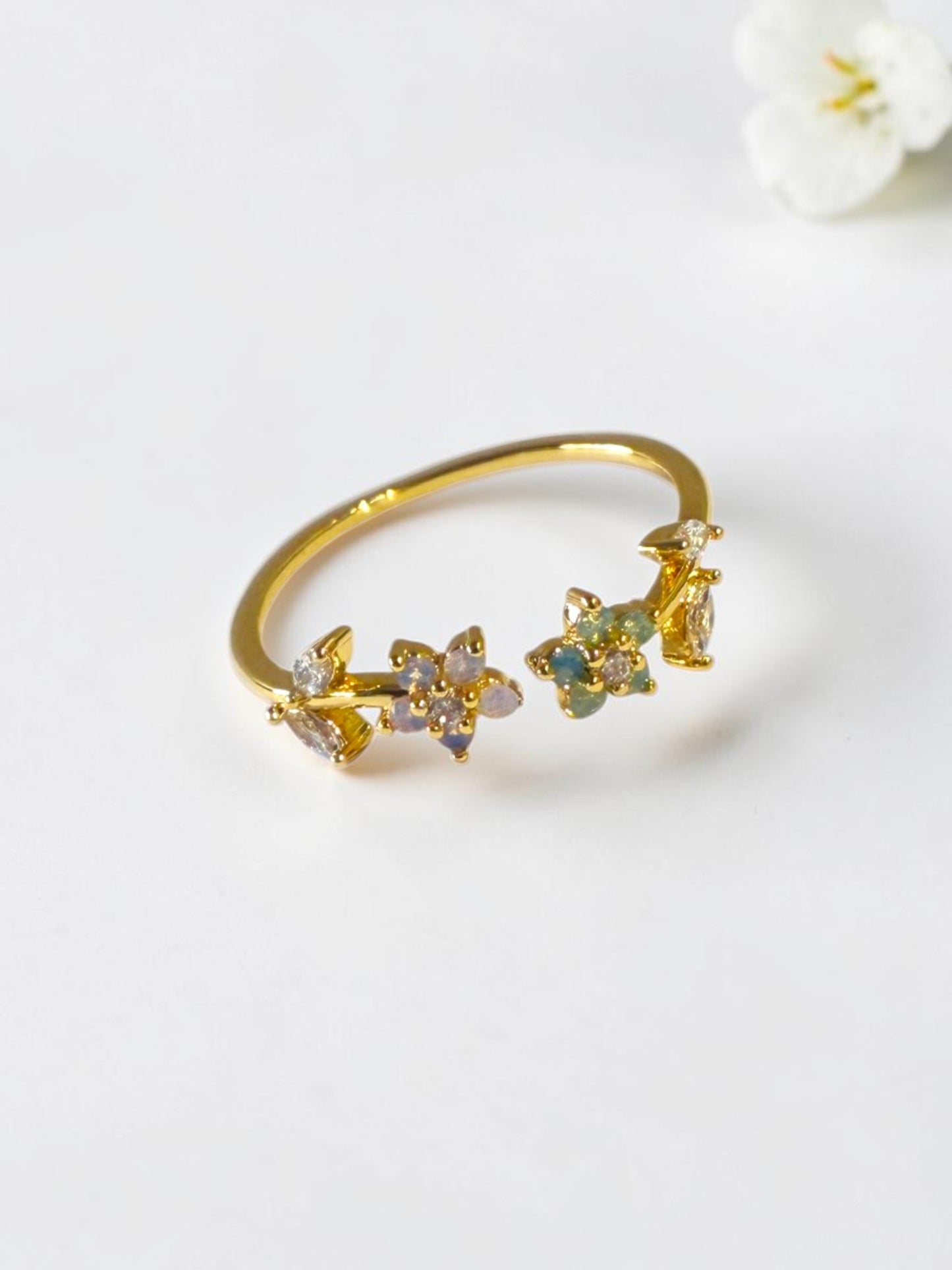 GREEN-PURPLE DIAMOND EVANGE RING