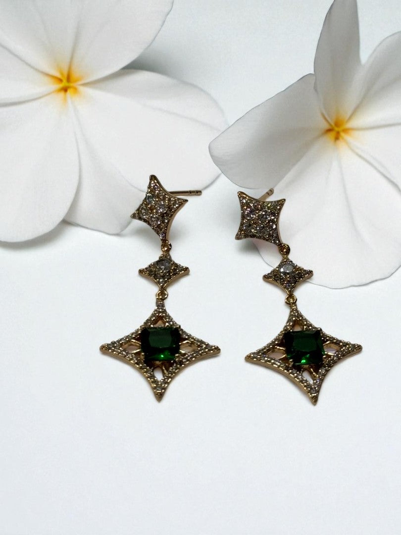 GREEN DIAMOND CALLEN EARRINGS