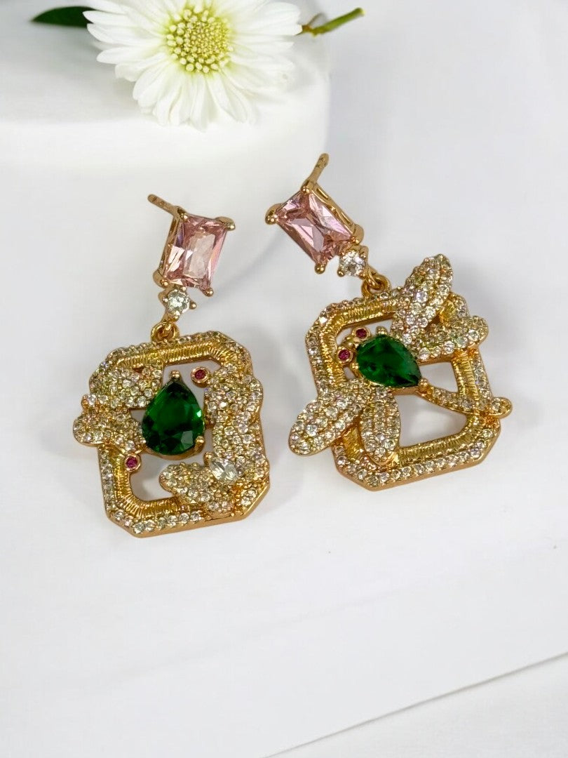 GREEN DIAMOND HALDON EARRINGS