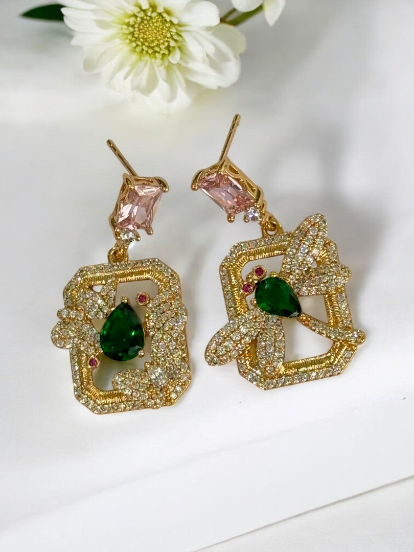 GREEN DIAMOND HALDON EARRINGS