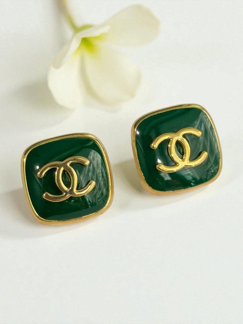 GREEN GACY EARRINGS
