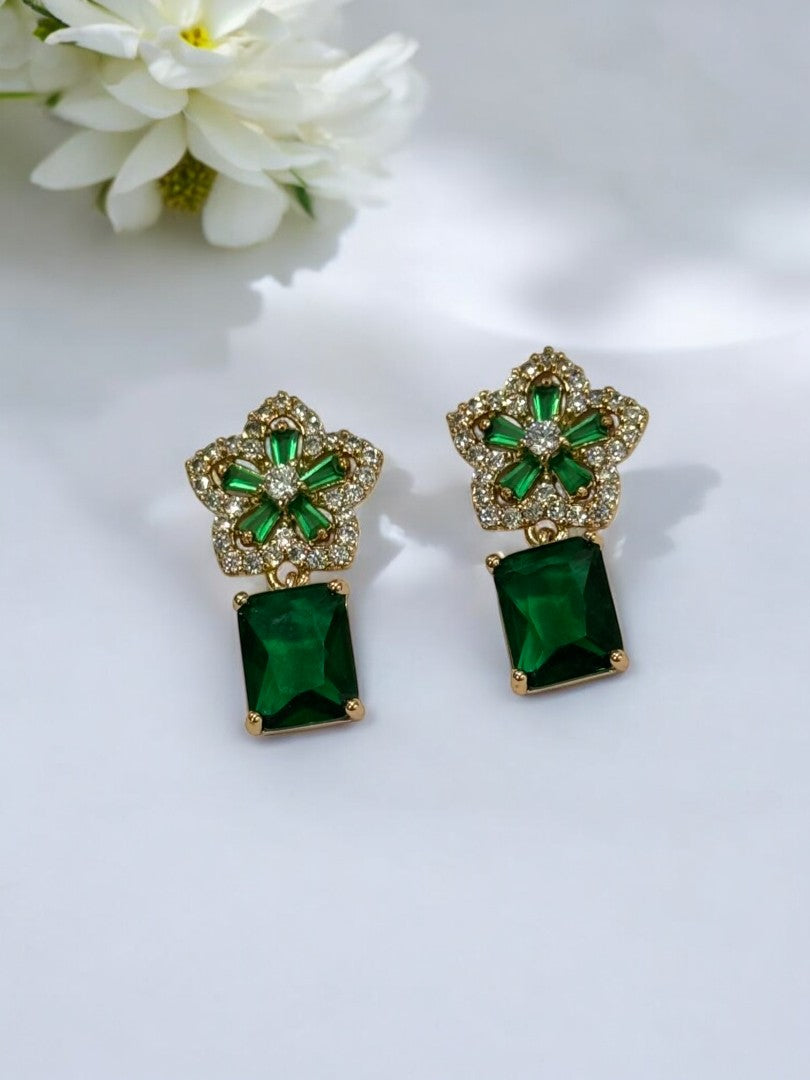 GREEN STONE APOLO EARRINGS