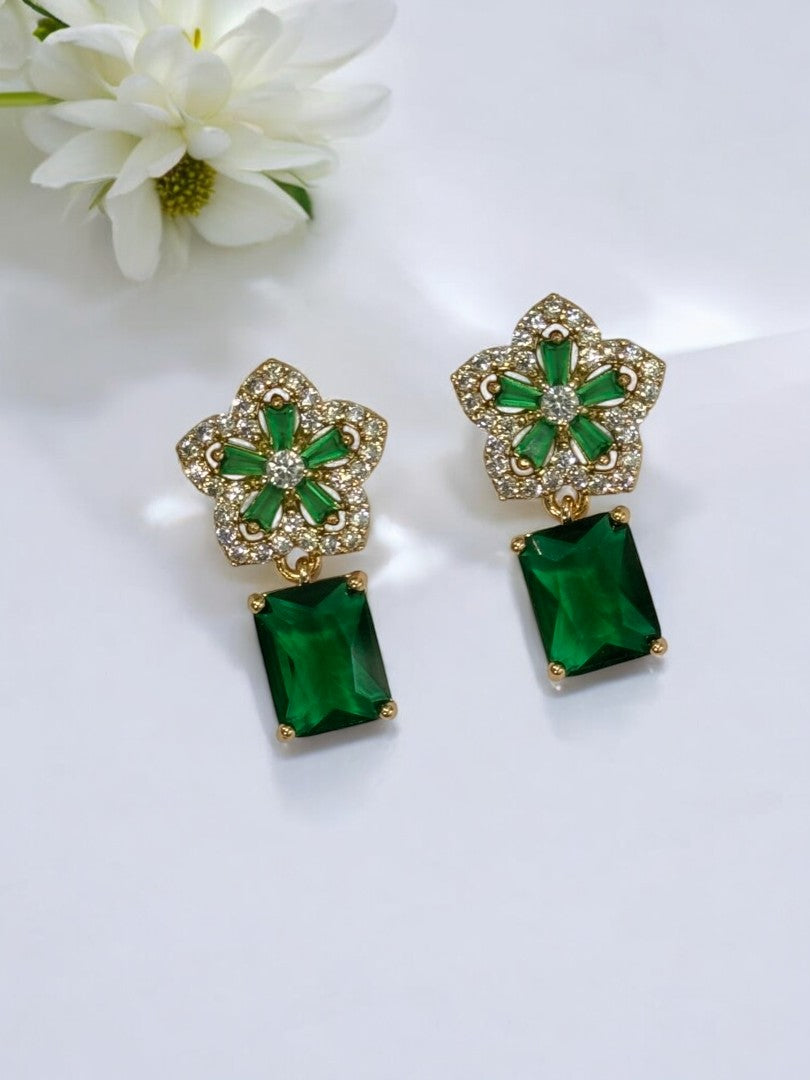 GREEN STONE APOLO EARRINGS