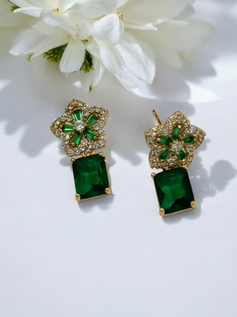 GREEN STONE APOLO EARRINGS