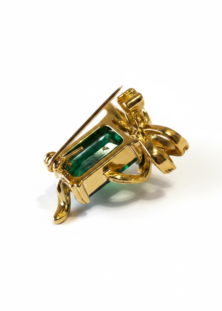 GREEN STONE CELESYA BROOCH