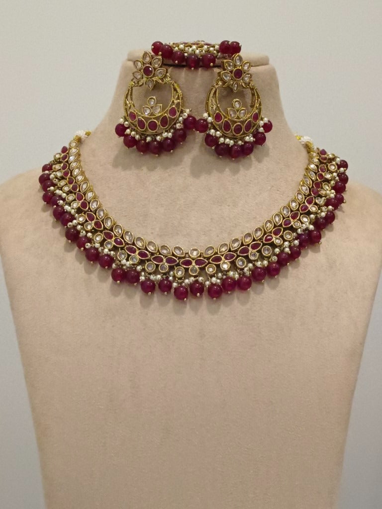 RED MADHUJA JEWELLERY SET