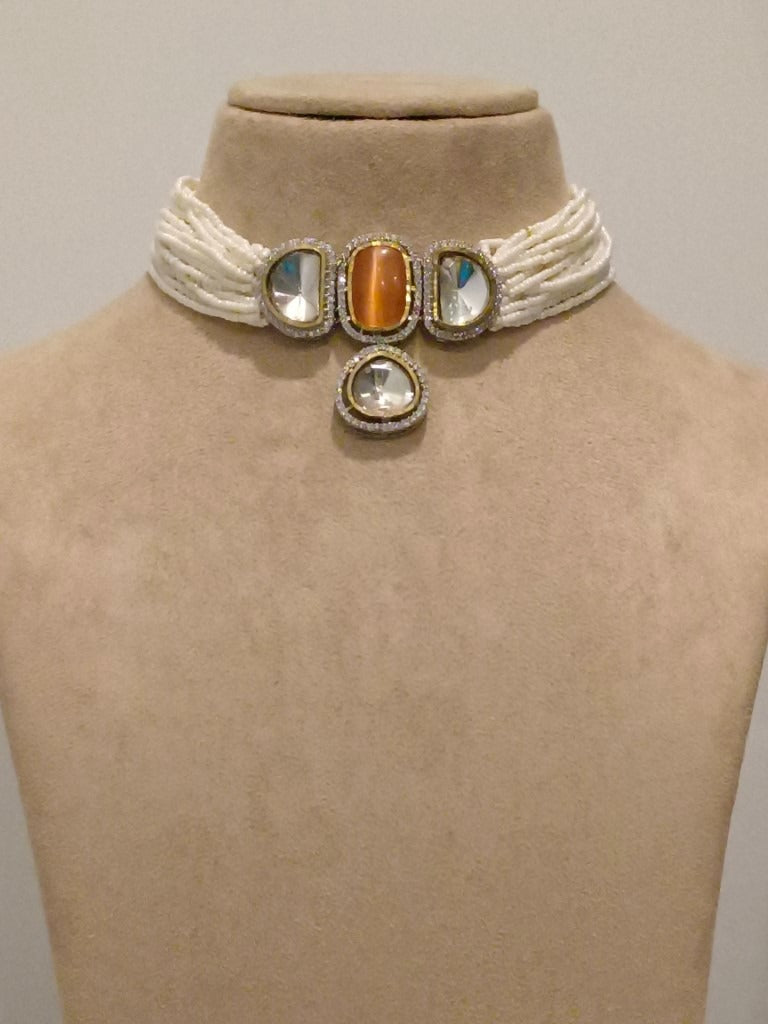 ORANGE TANIKA JEWELLERY SET