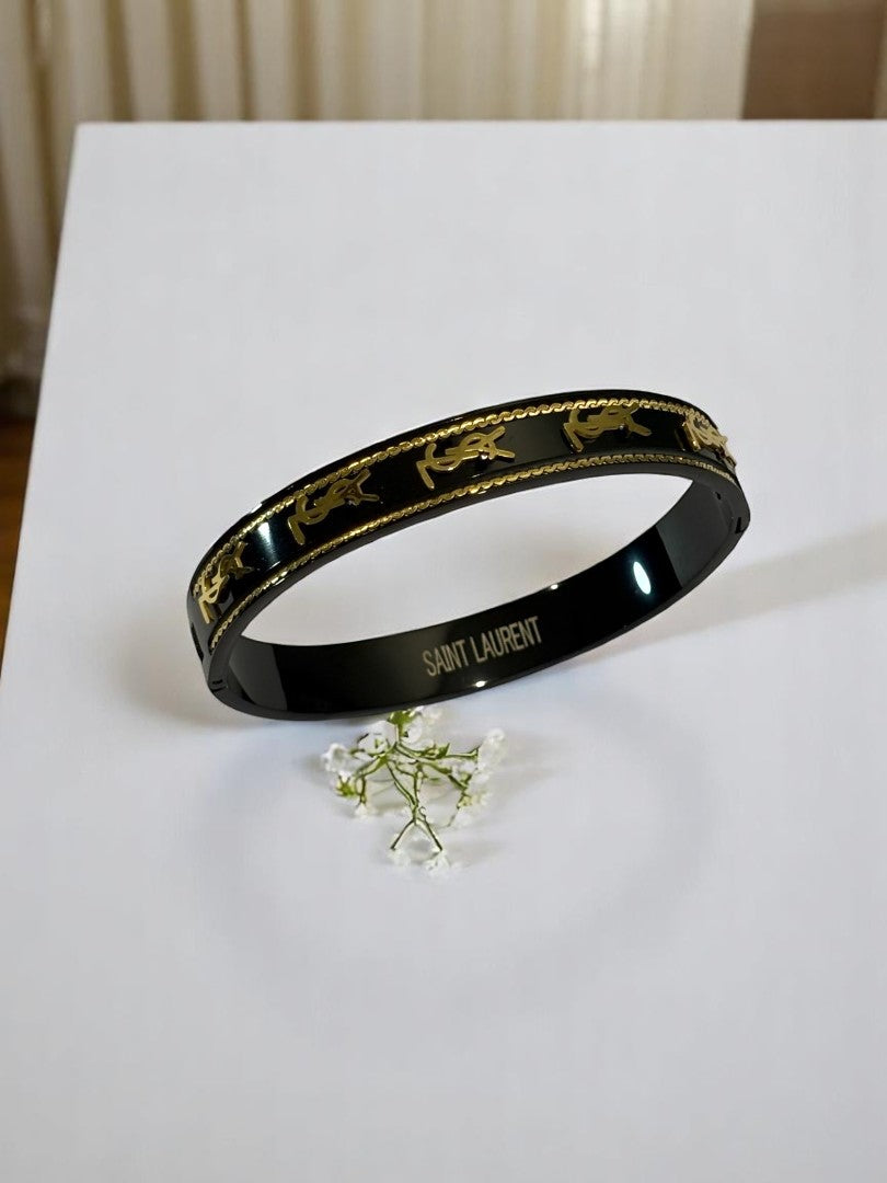 BLACK YSL MARCUIS BRACELET