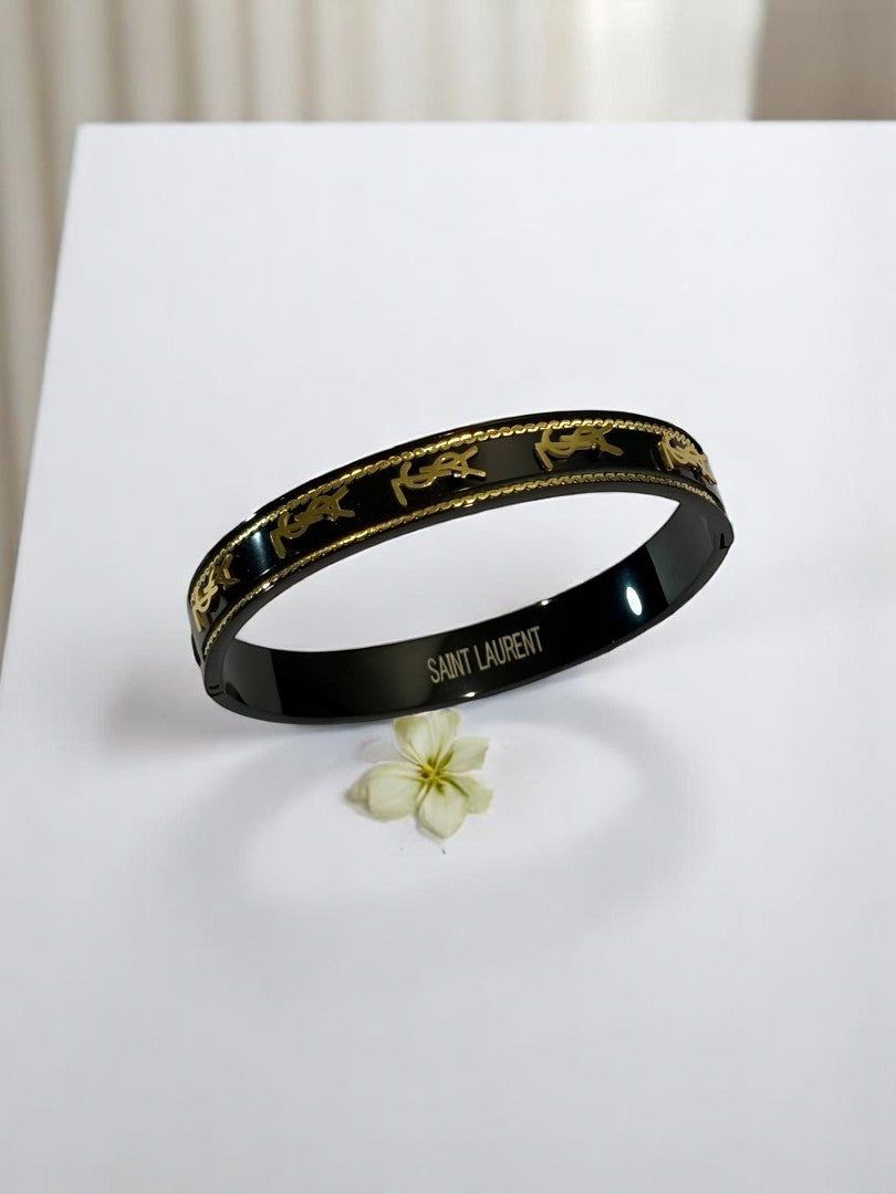 BLACK YSL MARCUIS BRACELET