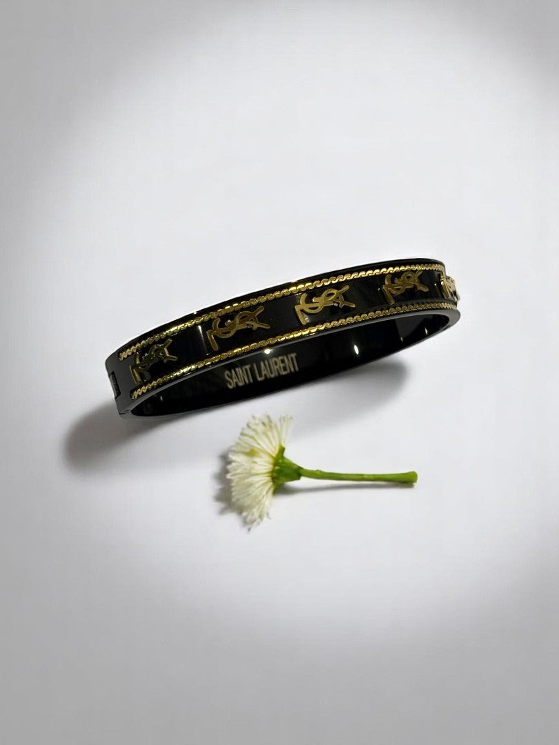 BLACK YSL MARCUIS BRACELET
