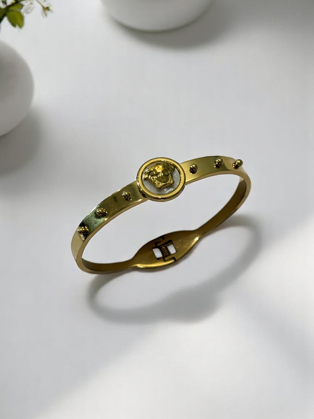 WHITE VERSACE STEVEN BRACELET