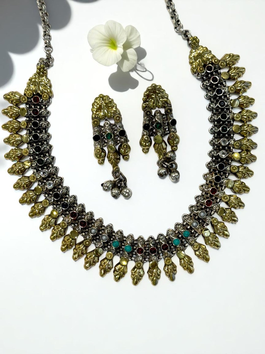 MULTI OMITA GERMAN SILVER JEWELLERY SET