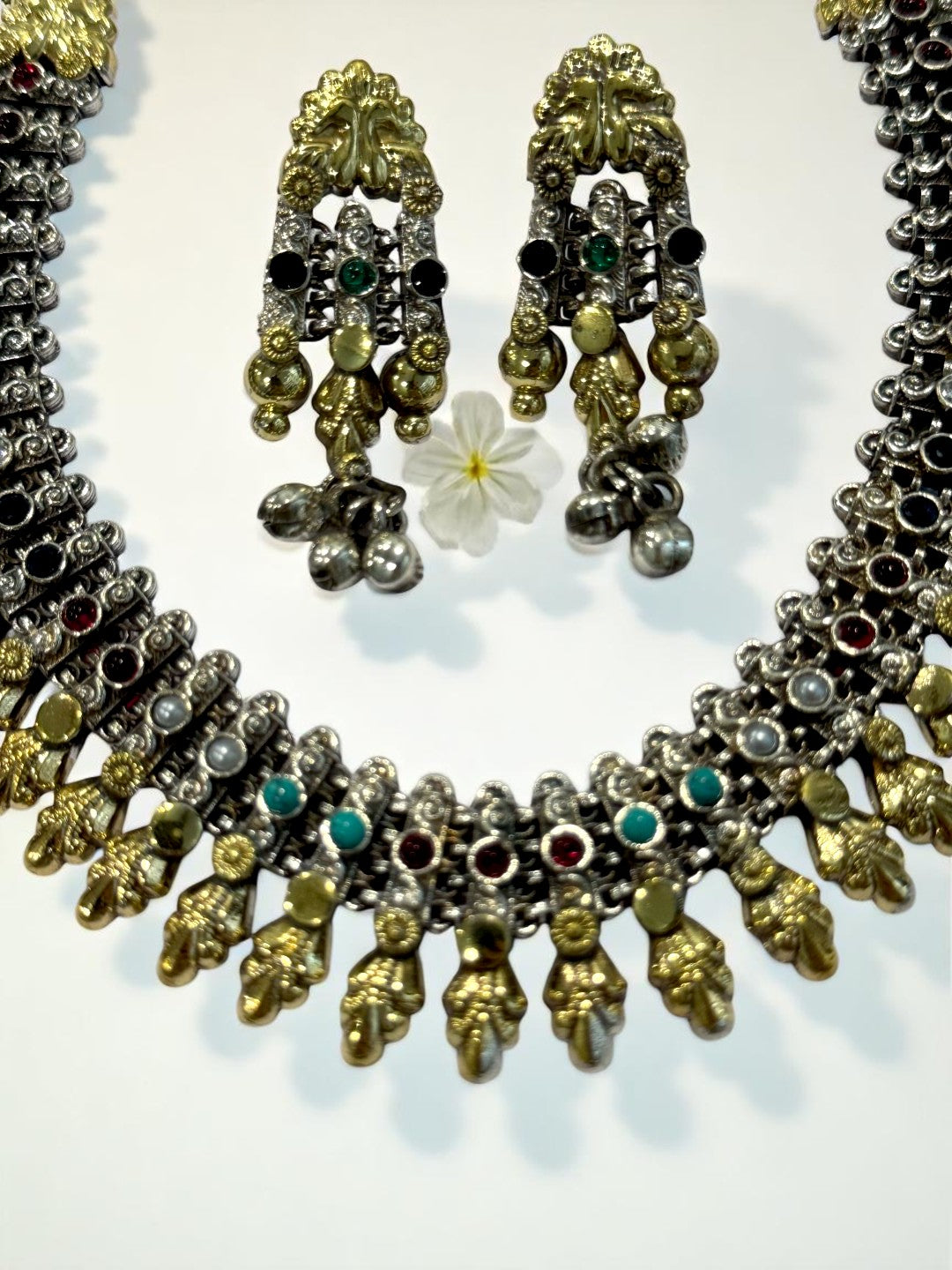 MULTI OMITA GERMAN SILVER JEWELLERY SET
