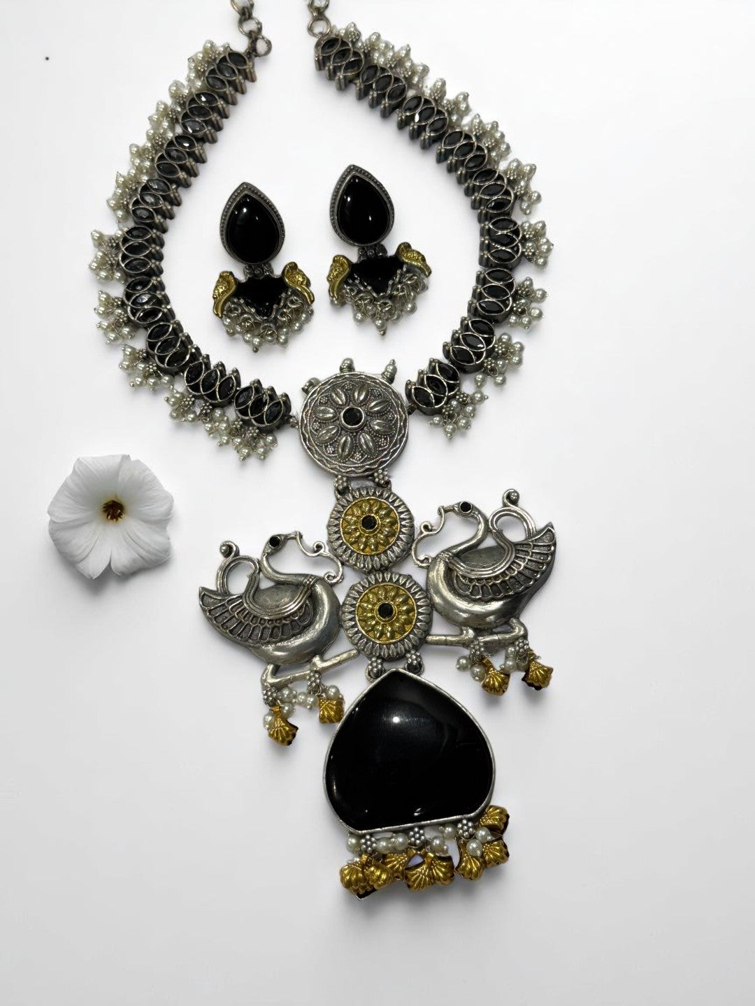 BLACK FAIRY GERMAN SILVER JEWELLERY SET