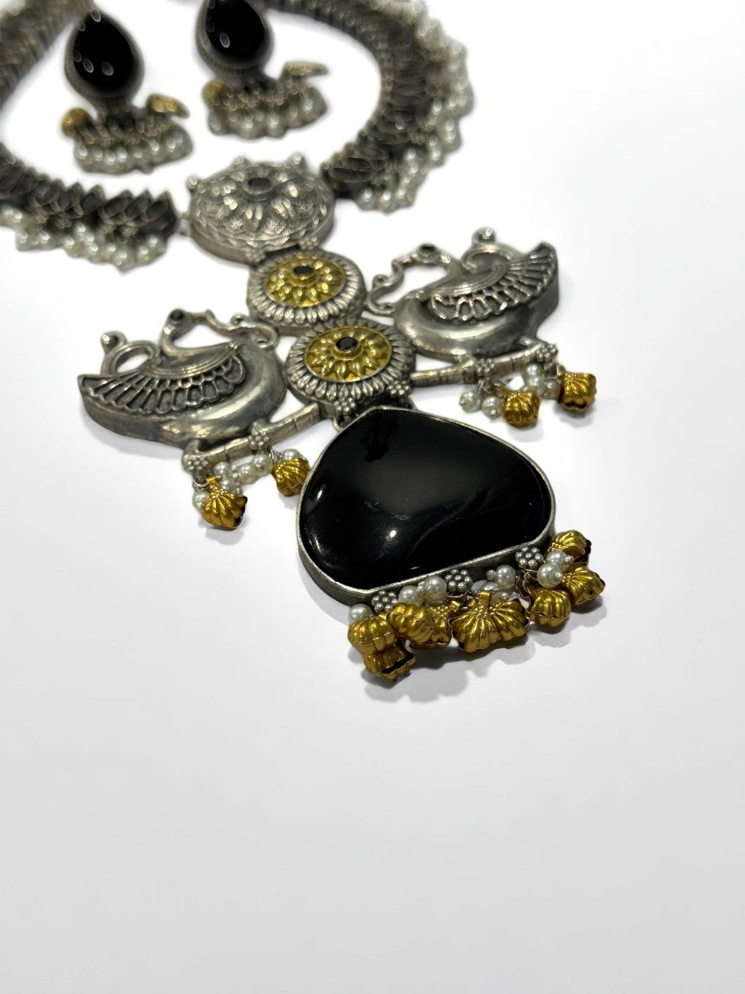 BLACK FAIRY GERMAN SILVER JEWELLERY SET