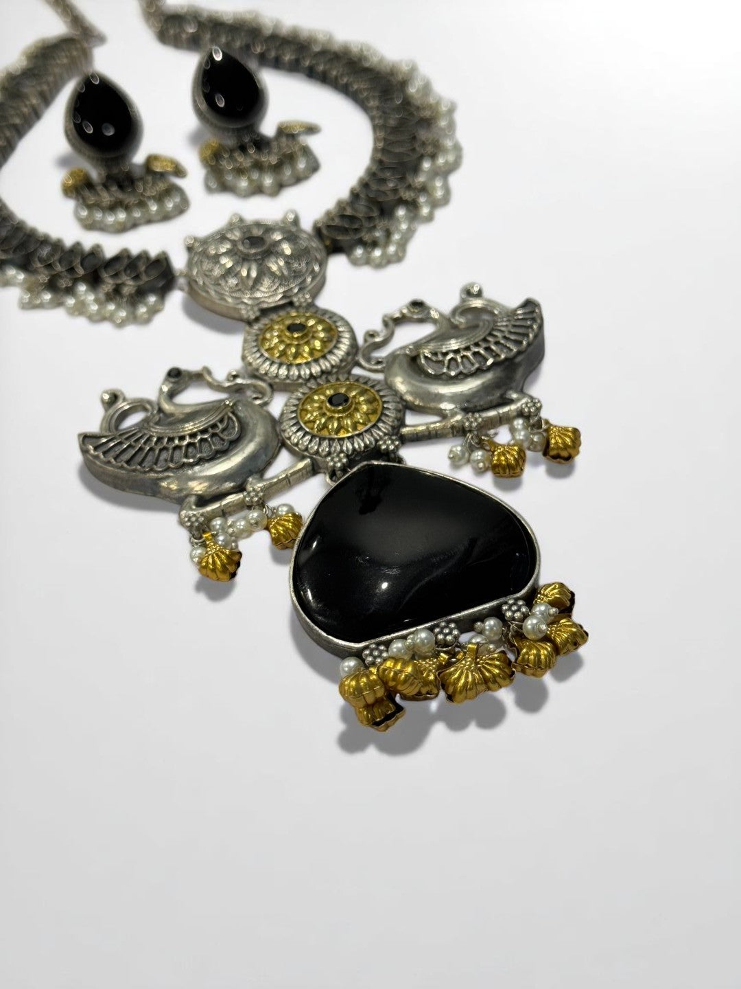 BLACK FAIRY GERMAN SILVER JEWELLERY SET