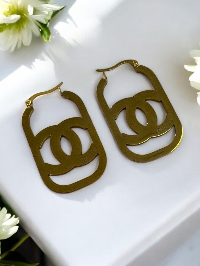 GOLDEN CHANEL KEHLANY EARRINGS