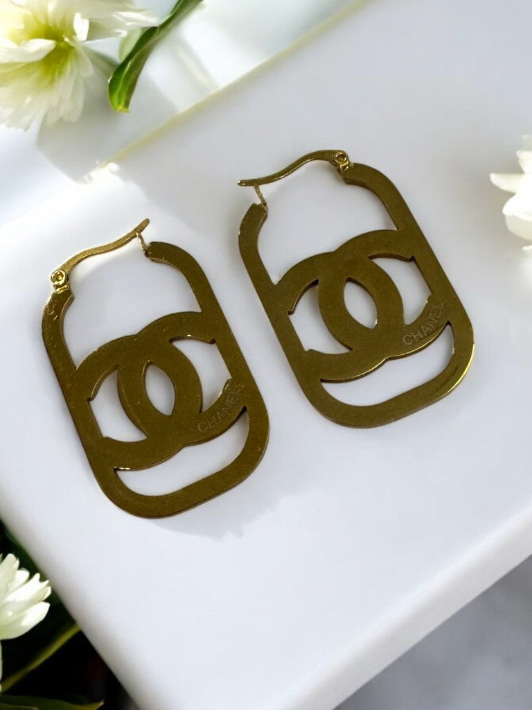GOLDEN CHANEL KEHLANY EARRINGS