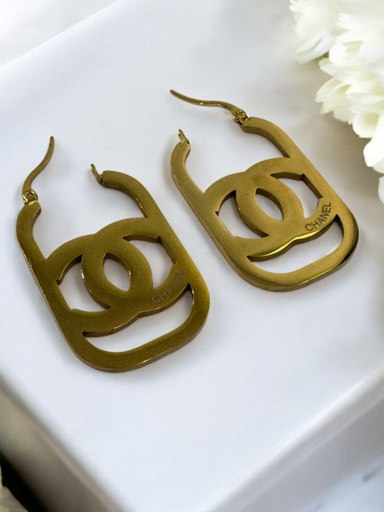 GOLDEN CHANEL KEHLANY EARRINGS