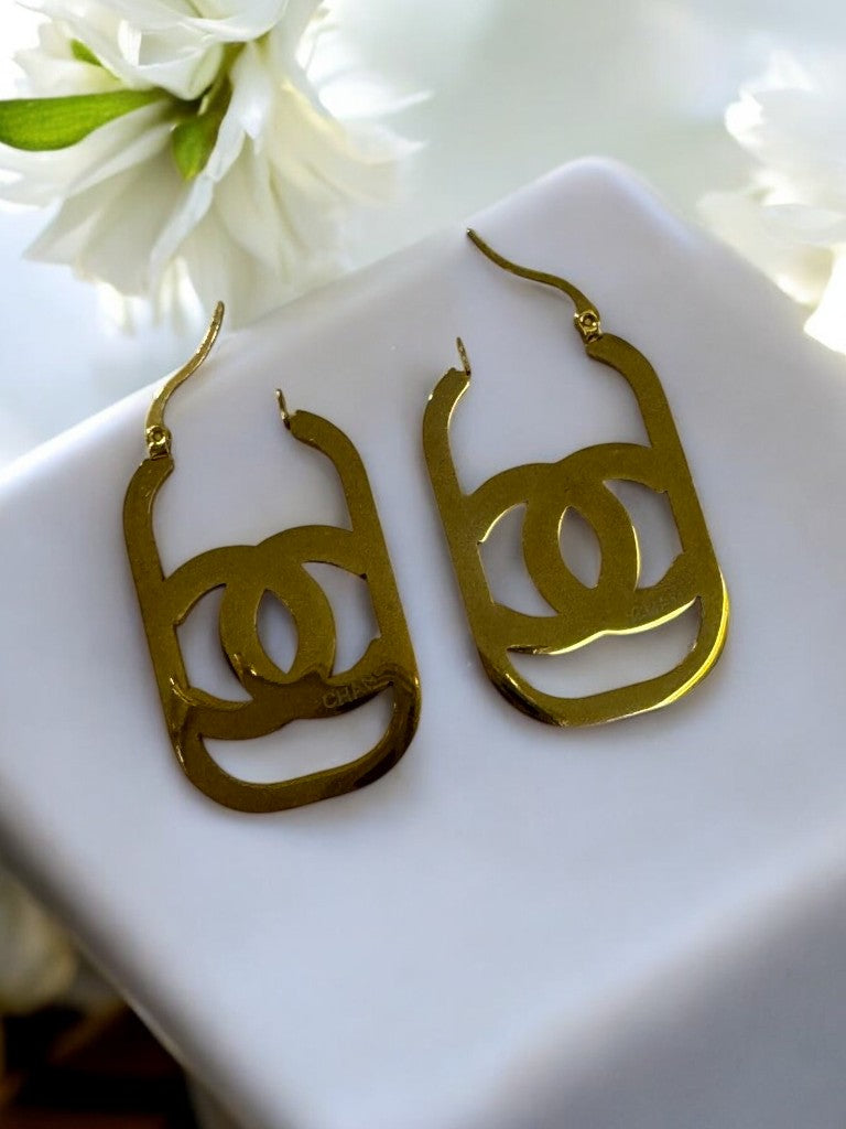 GOLDEN CHANEL KEHLANY EARRINGS