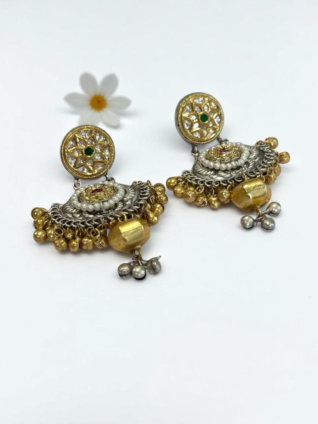 MULTI AADHINA GERMAN SILVER EARRINGS