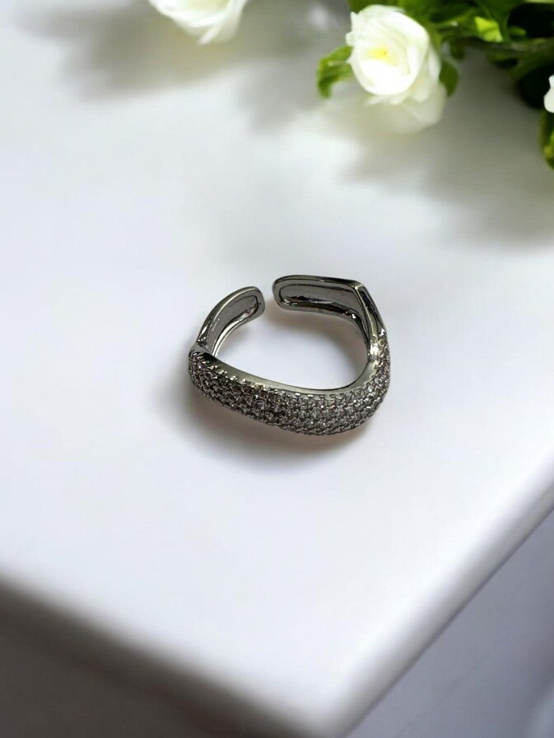 SILVER DIAMOND AITANA RING