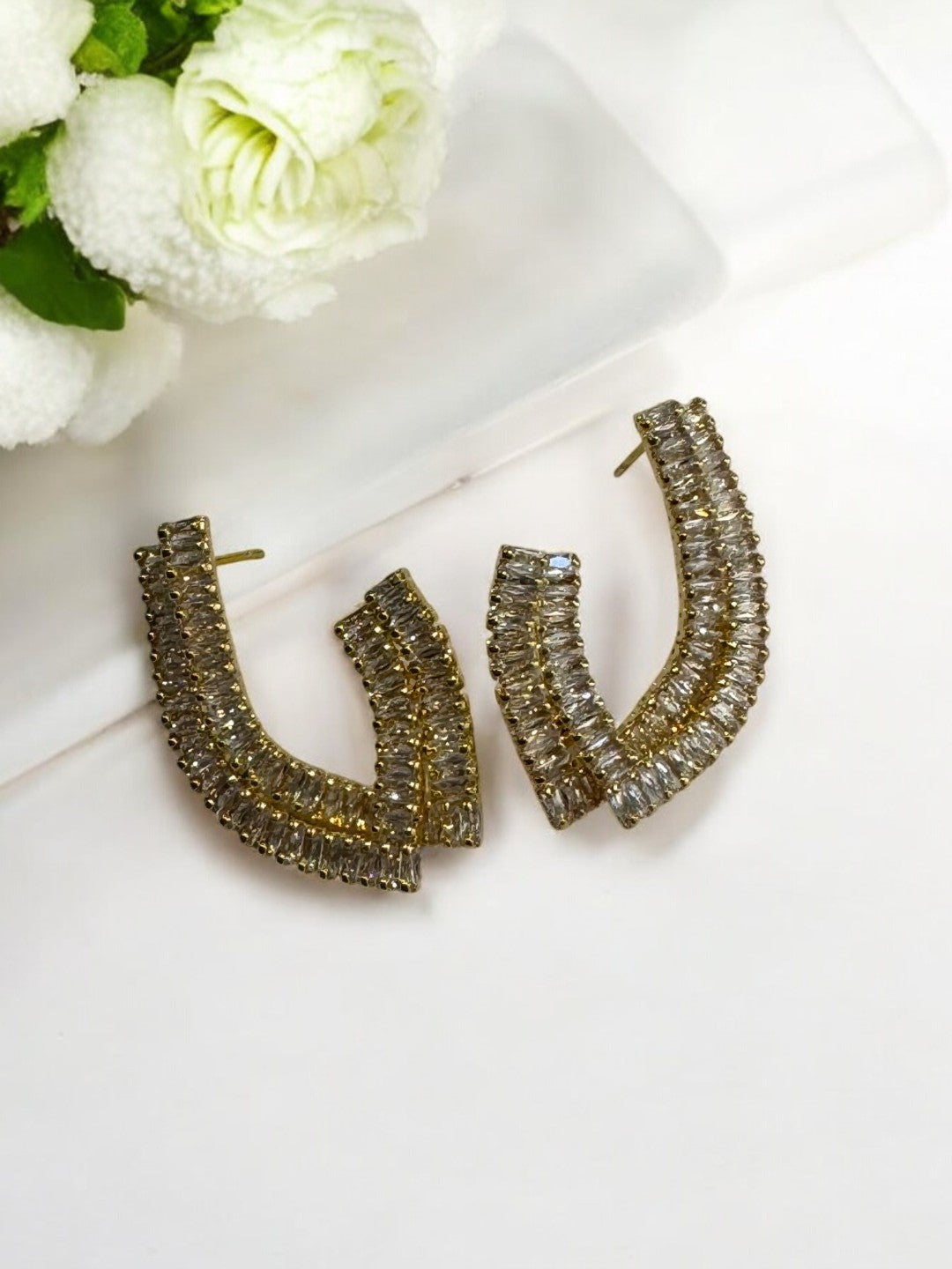 GOLDEN DIAMOND ANDREA EARRINGS
