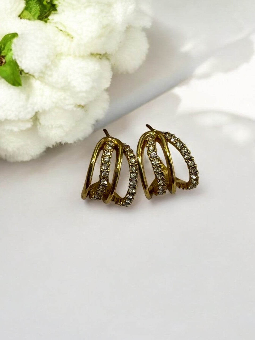 GOLD DIAMOND NRICEY EARRINGS