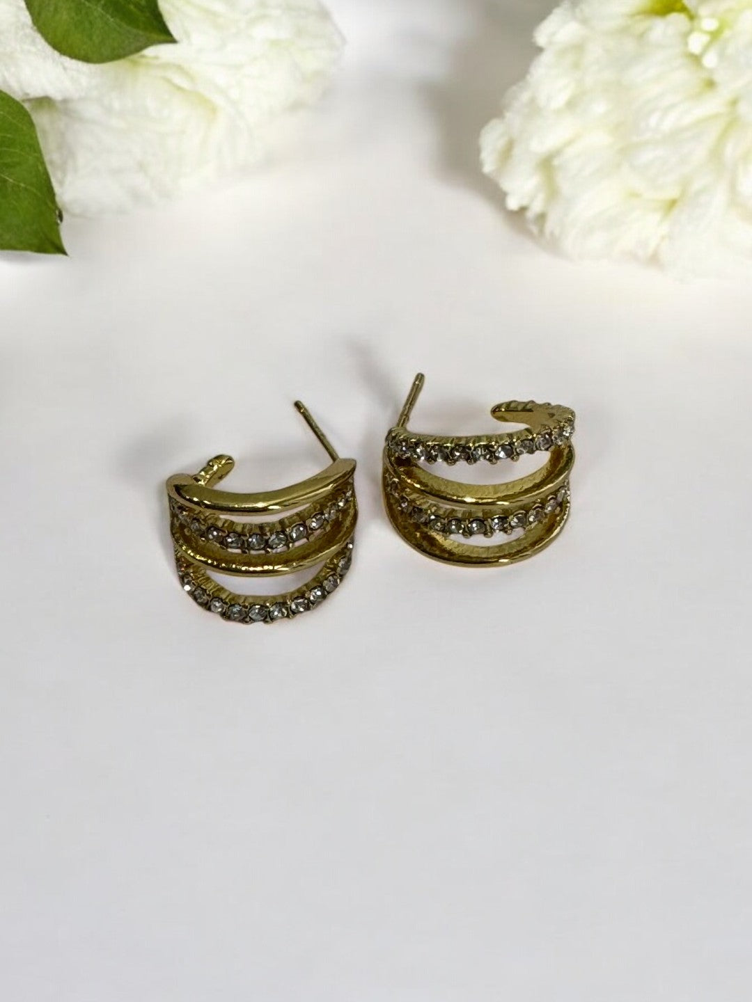 GOLD DIAMOND NRICEY EARRINGS