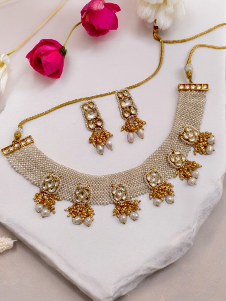 WHITE EVA JADAU JEWELLERY SET
