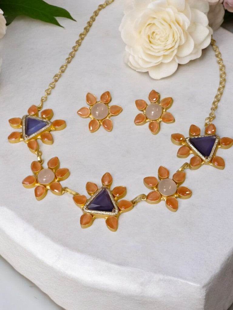 ORANGE AVANYA JEWELLERY SET