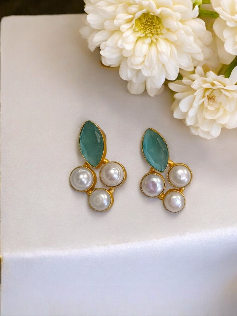 BLUE ABHATI AQUA JEWELLERY SET