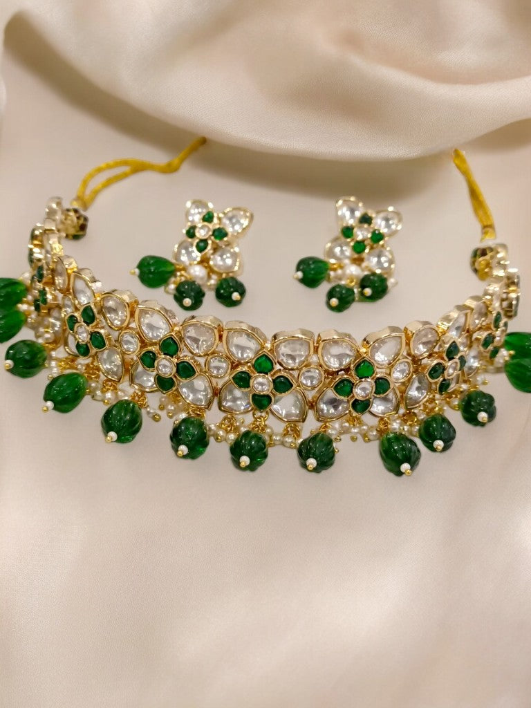 GREEN ABHIRI JEWELLERY SET