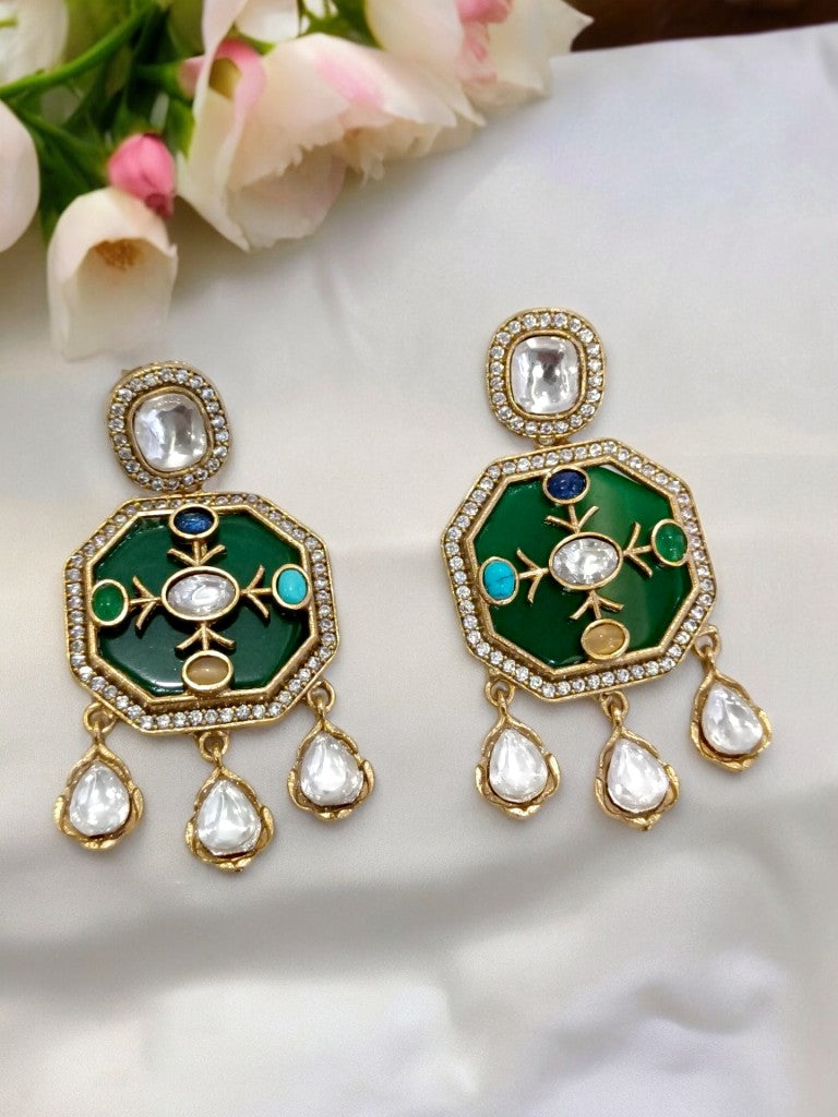 GREEN ABHITHI JEWELLERY SET