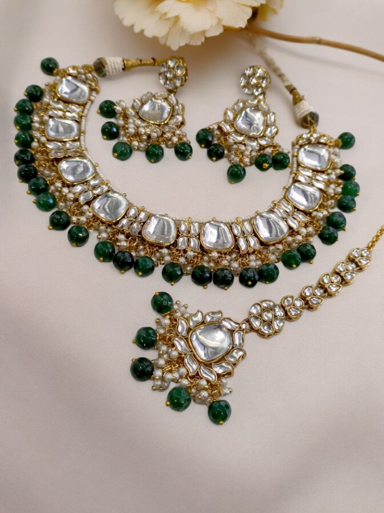 GREEN PARVATI JEWELLERY SET