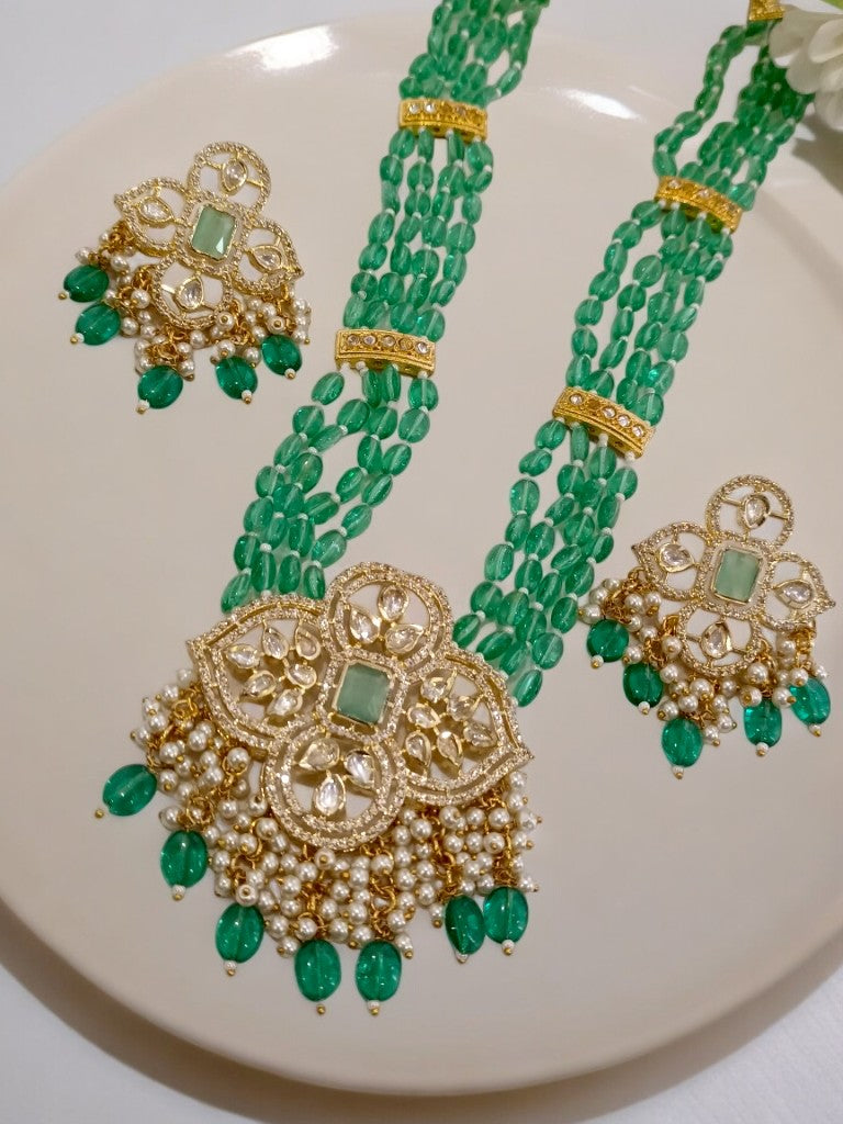 GREEN MITRA JEWELLERY SET
