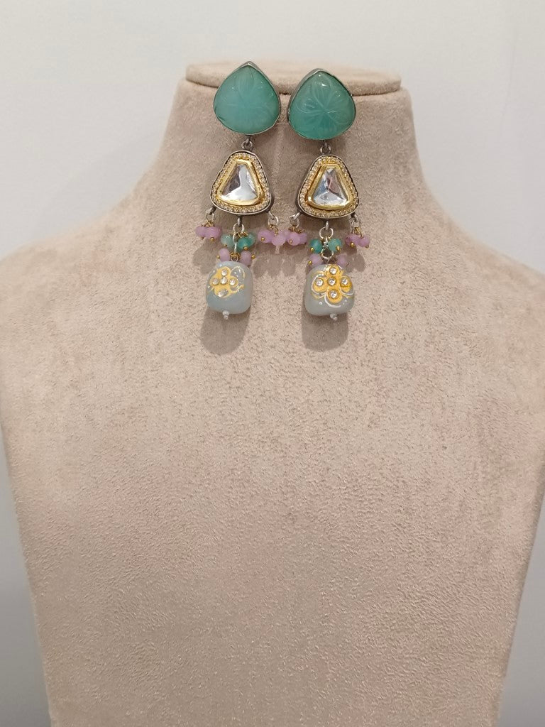 PURPLE GAREEMA JADAU JEWELLERY SET
