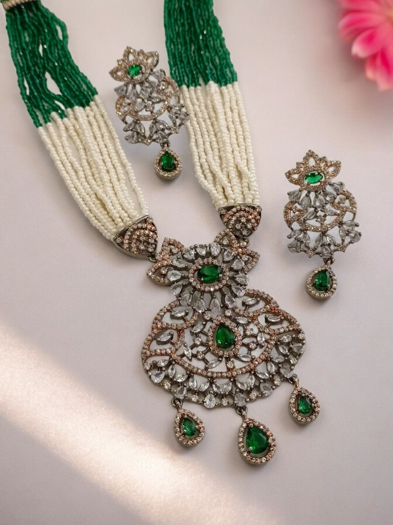 GREEN KINSLEY DIAMOND JEWELLERY SET