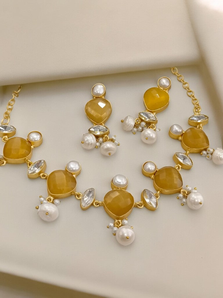 YELLOW TENA JEWELLERY SET