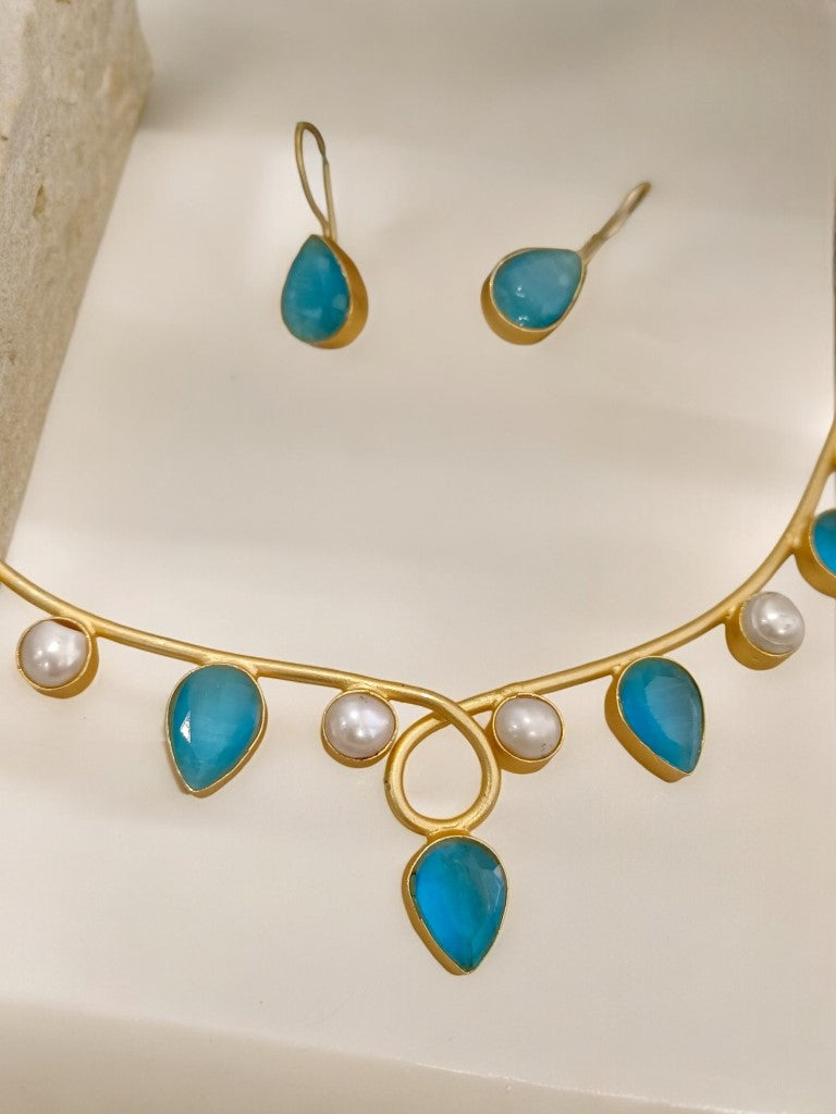 BLUE JADE JEWELLERY SET