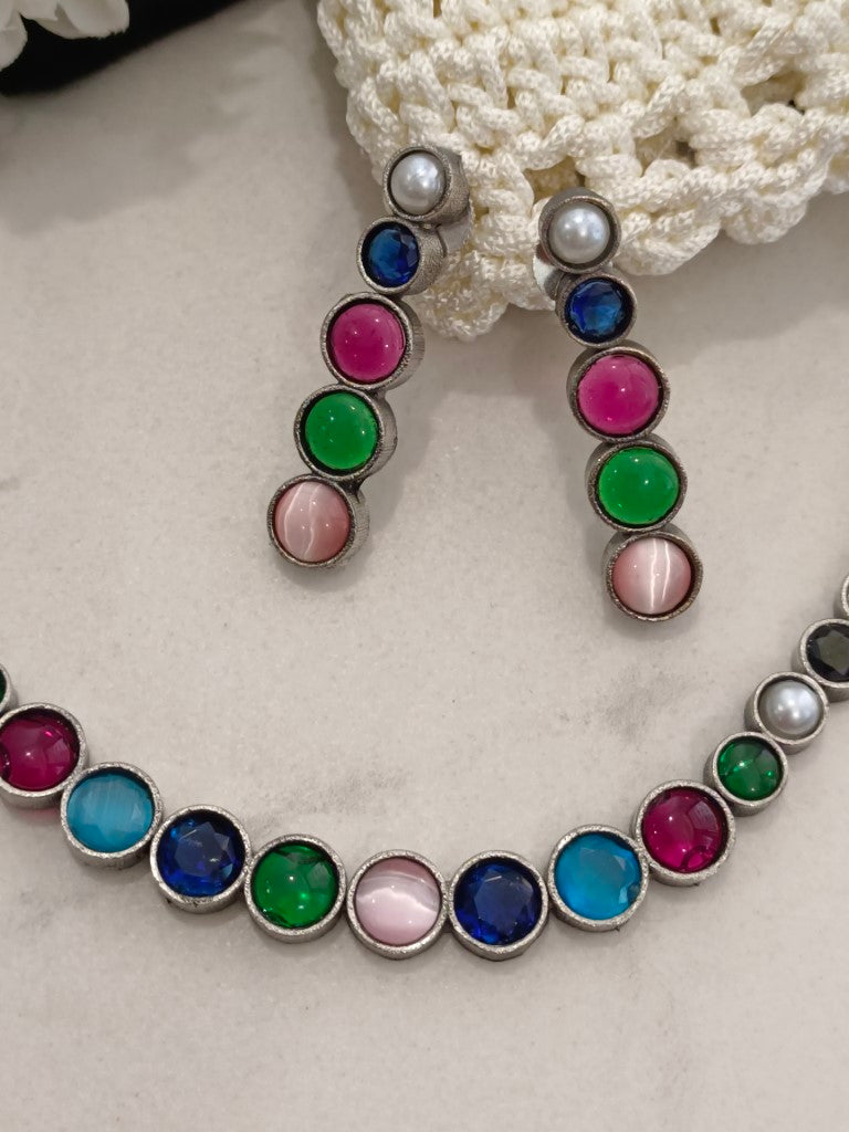 MULTI ILANA GERMAN SILVER JEWELLERY SET