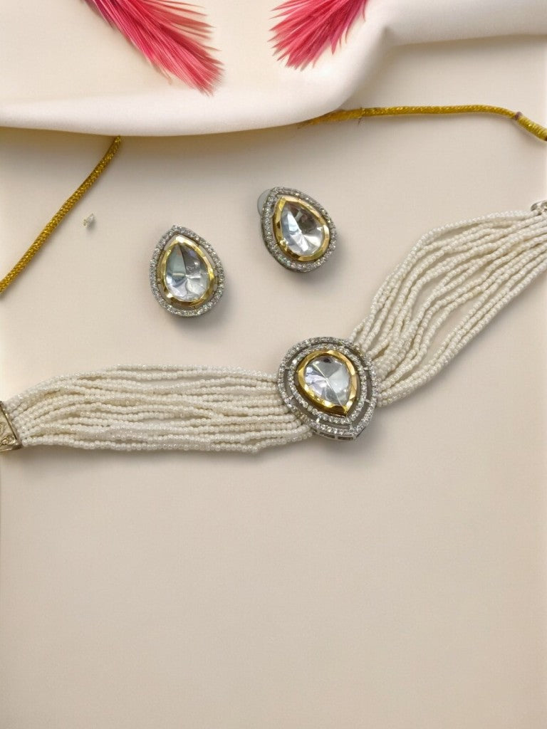 WHITE UJWALA ZIRCONIA JEWELLERY SET