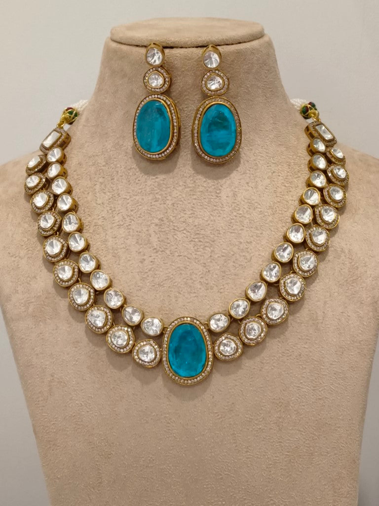 SKY BLUE ARCHISHA ZIRCONIA JEWELLERY SET