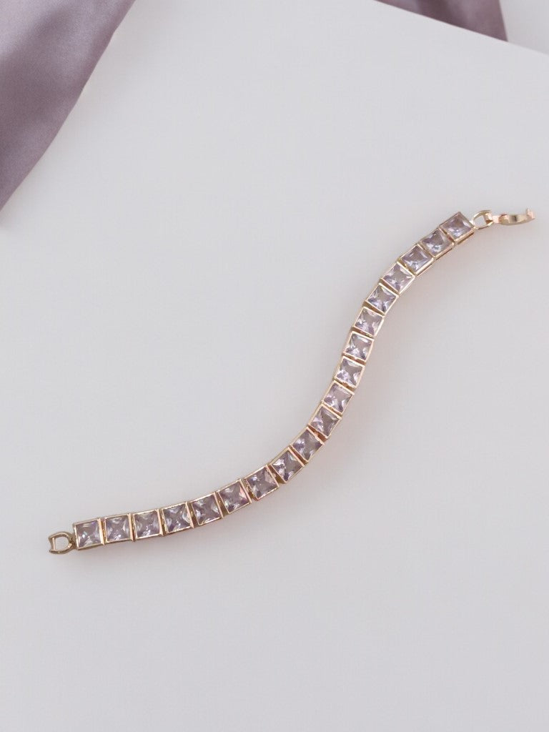 SMALL SQUARE ROSE GOLD ARYA DIAMOND BRACELET