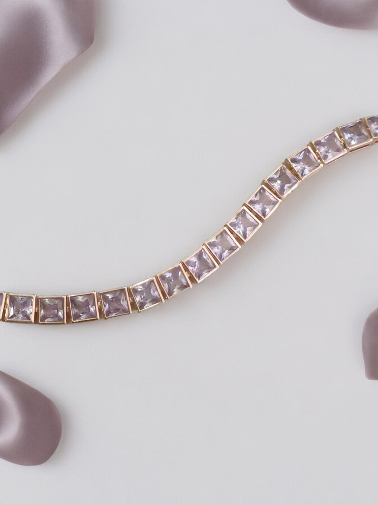 SMALL SQUARE ROSE GOLD ARYA DIAMOND BRACELET