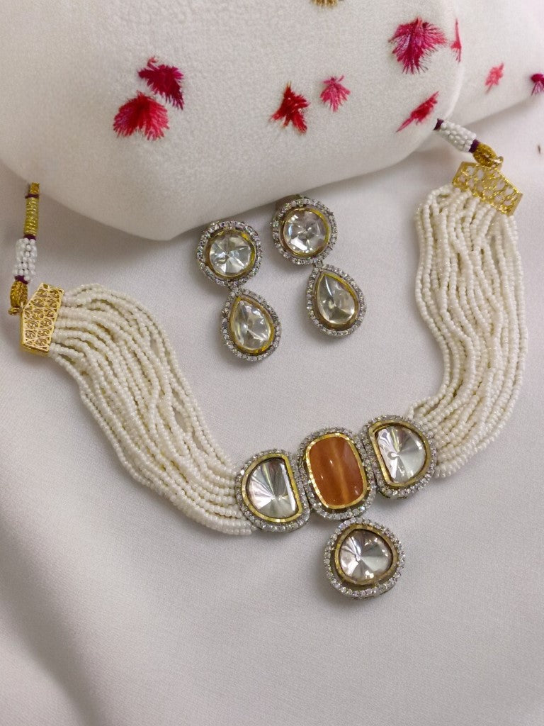 ORANGE TANIKA JEWELLERY SET