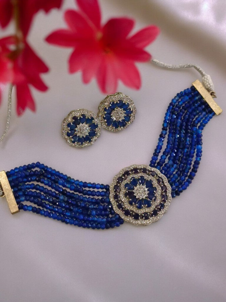 BLUE MALANG DIAMOND JEWELLERY SET