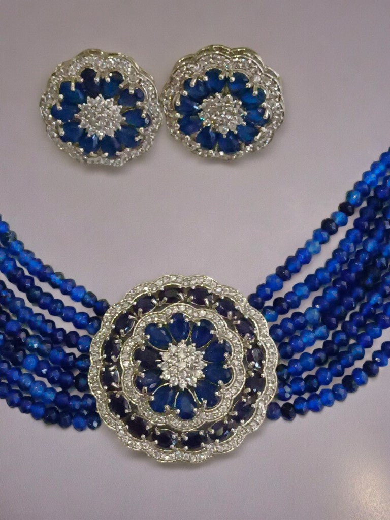 BLUE MALANG DIAMOND JEWELLERY SET