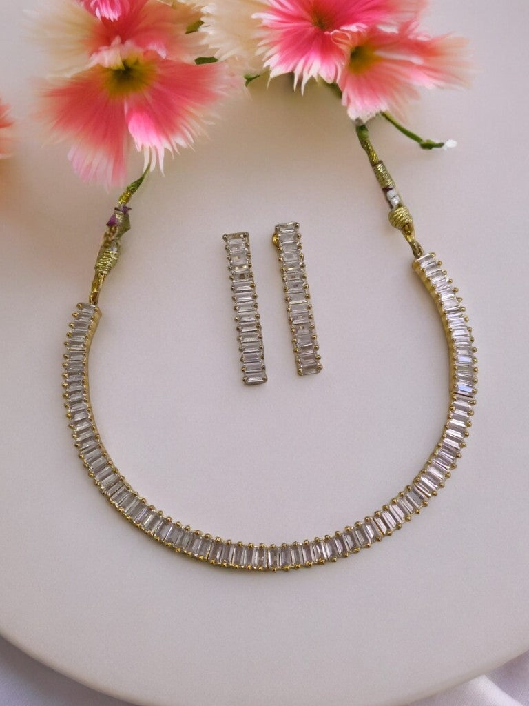ALANG RECTANGULAR DIAMOND JEWELLERY SET