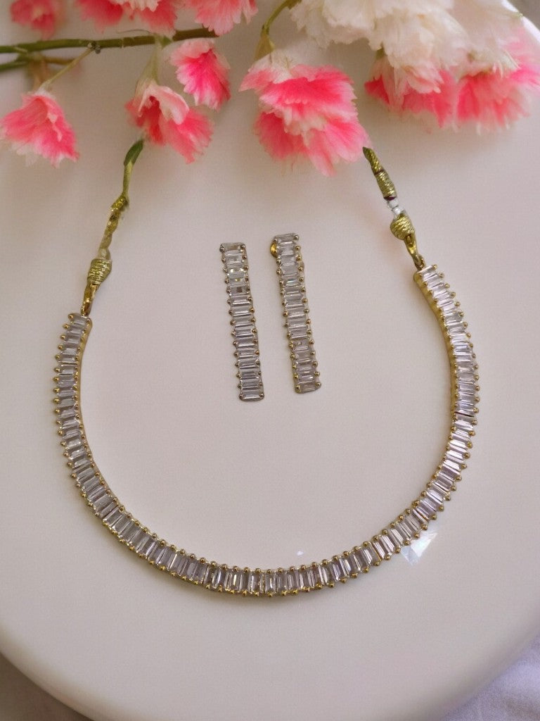 ALANG RECTANGULAR DIAMOND JEWELLERY SET